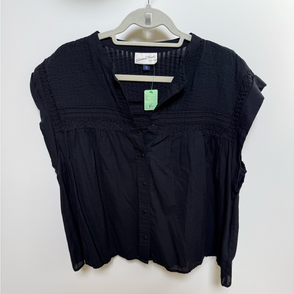 Black Short Sleeve Blouse
